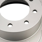Front Drilled Slotted Disc Brake Rotors for 2000–2002 Dodge Ram 2500/3500 (2PC)