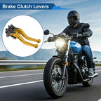 Adjustable Short Brake Clutch Levers for BMW R Nine T (2014–2016) - Gold Tone