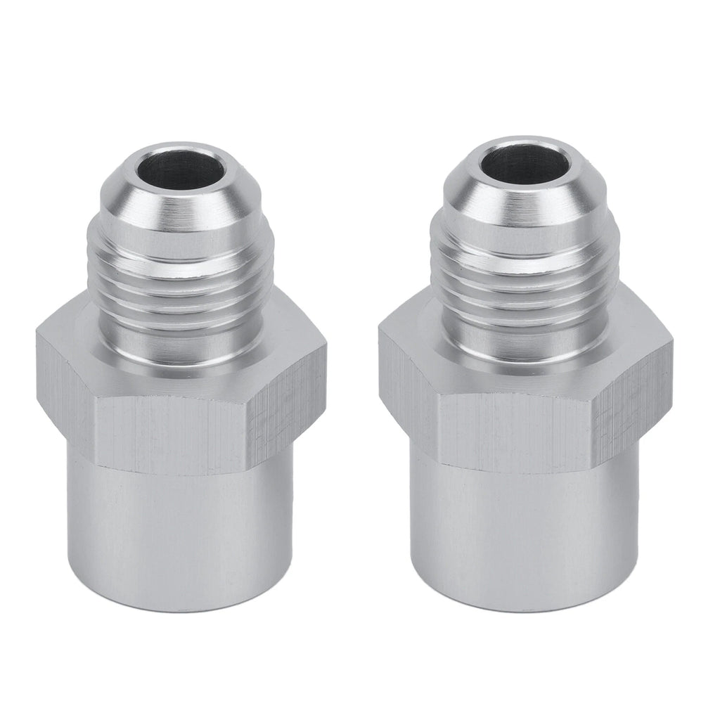 6AN Adapter Fittings for GM TBI Fuel Sending Units (Metric O-ring) Silver
