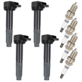 Set of 4 Ignition Coil Spark Plugs for Subaru Legacy Outback (2010–2012)