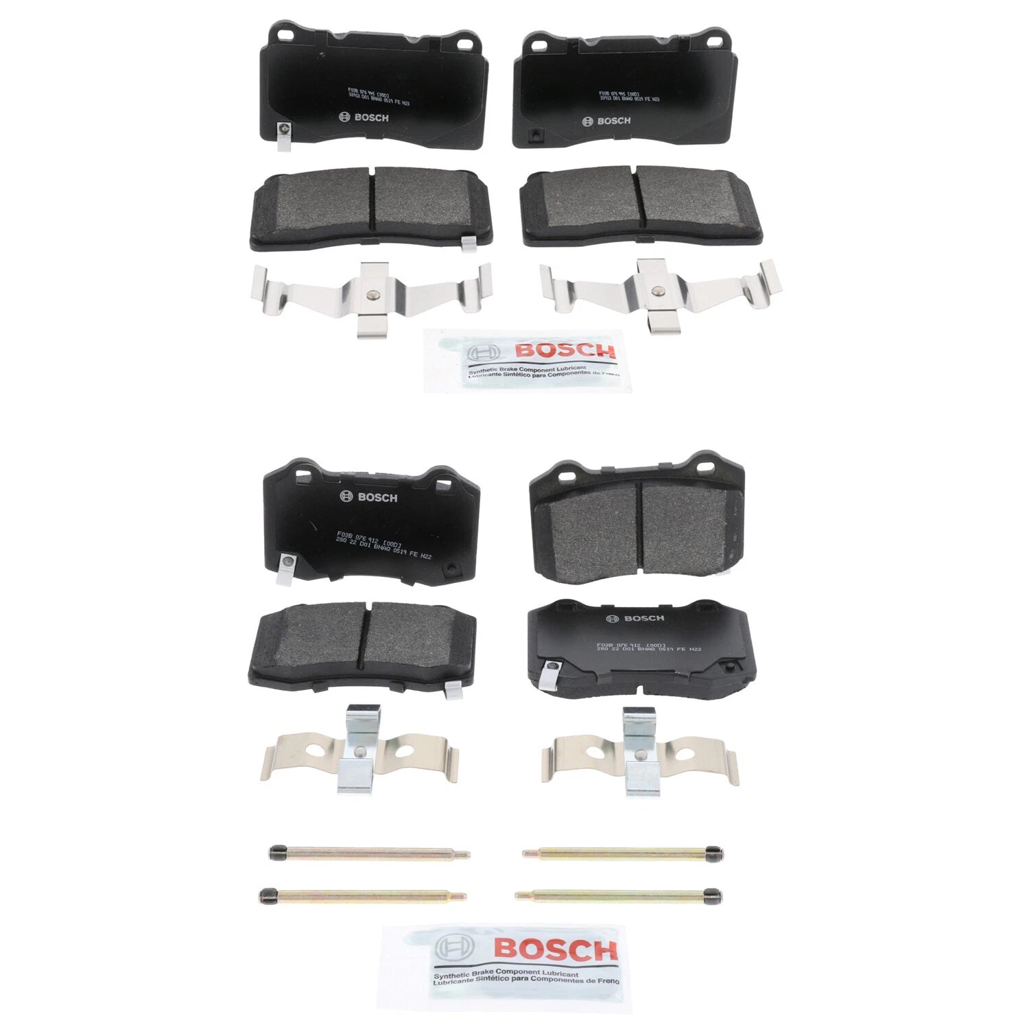 Set of 4 Bosch Quietcast Disc Brake Pads for Cadillac CTS STS (2003–2019)