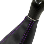 Manual Shift Boot Cover for Honda Civic (1998–2002) Black Purple Stitch