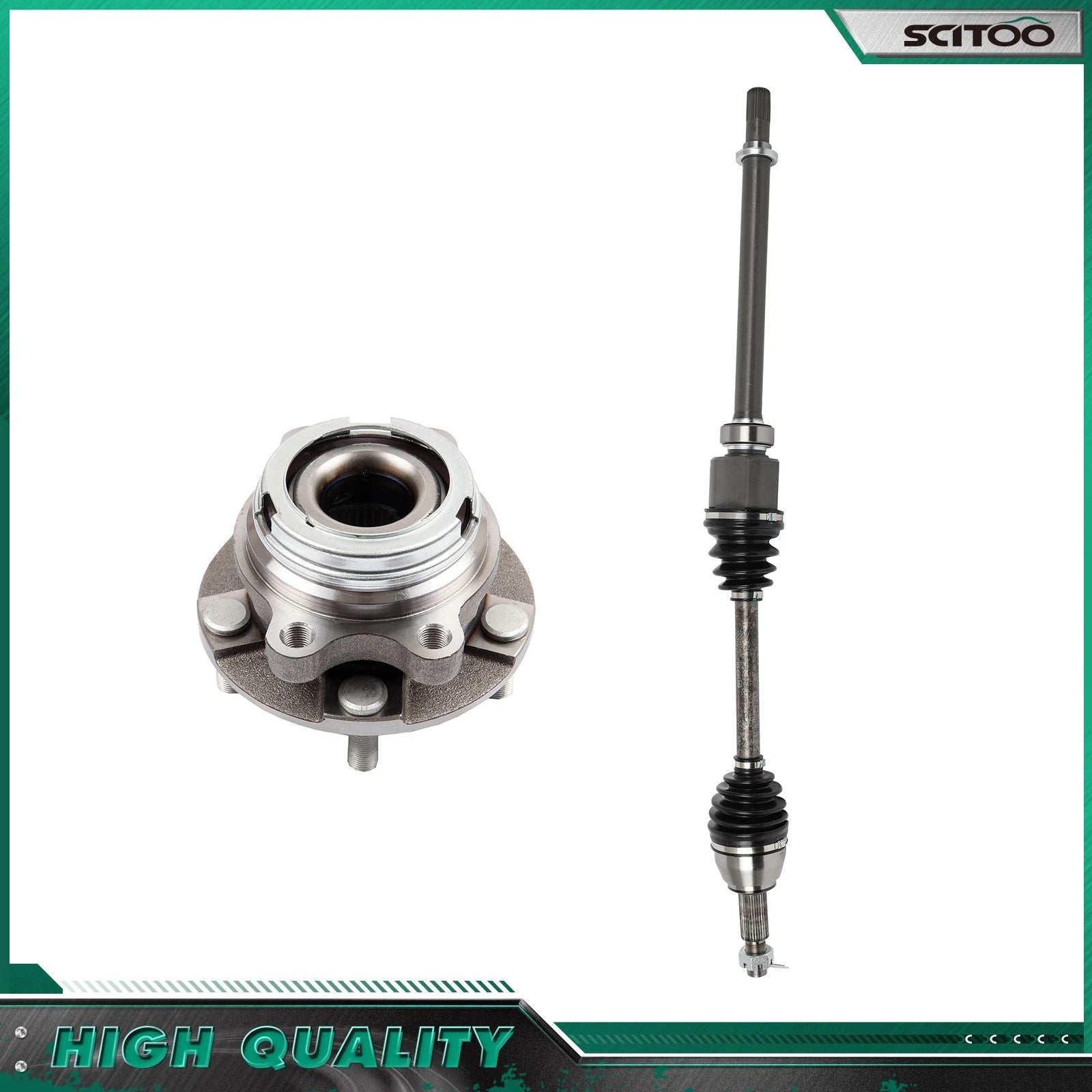 Front RH CV Axle Shaft + Wheel Hub Bearing for Nissan Altima (2013–2018)