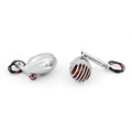 2X Motorcycle Turn Signal Indicator Lights Amber Chrome for Universal