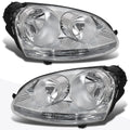 Chrome Housing Clear Corner Headlight Replacement for Volkswagen Jetta MK5 (2005–2010)