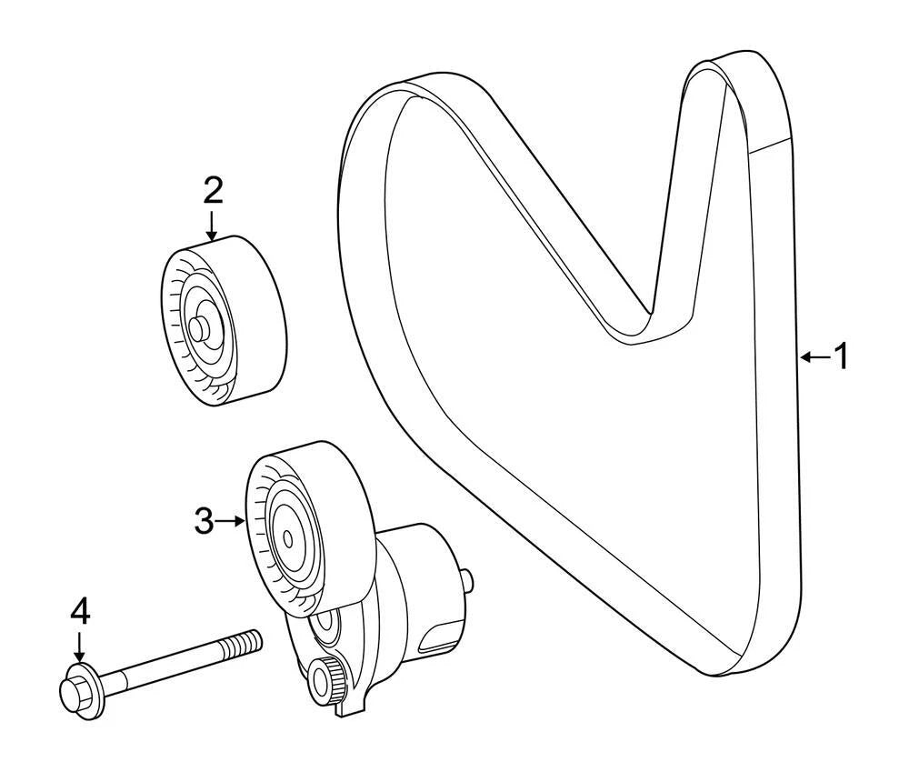 Genuine OEM Accessory Drive Belt Idler Pulley for Mercedes (2742020019)