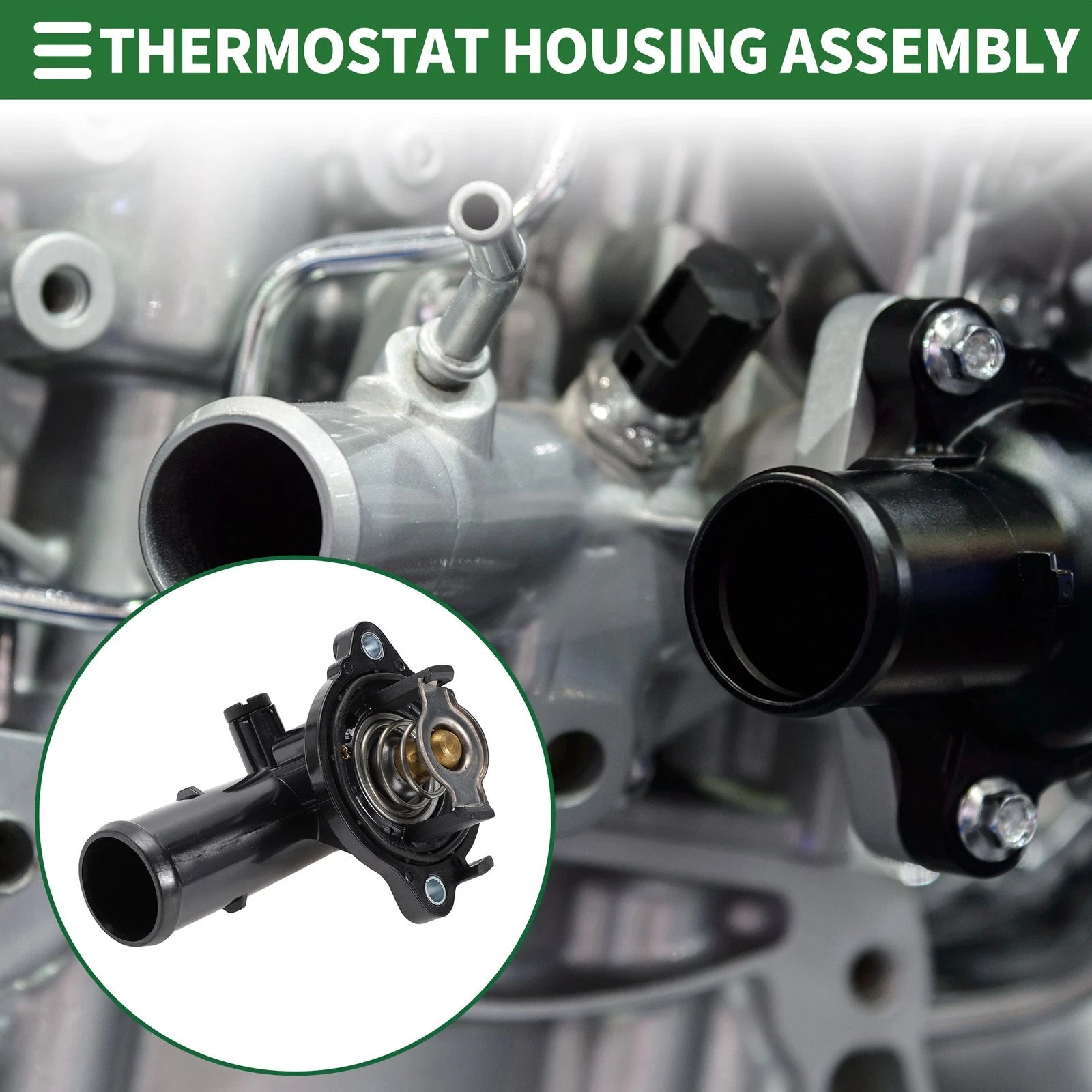 Engine Coolant Thermostat Housing Assembly for Dodge Durango (2011–2015) No. 5184651AF