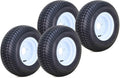 Set of 4 WANDA 205/65-10 4-Ply Golf Cart Tire Rims 4 Lug White - 14007