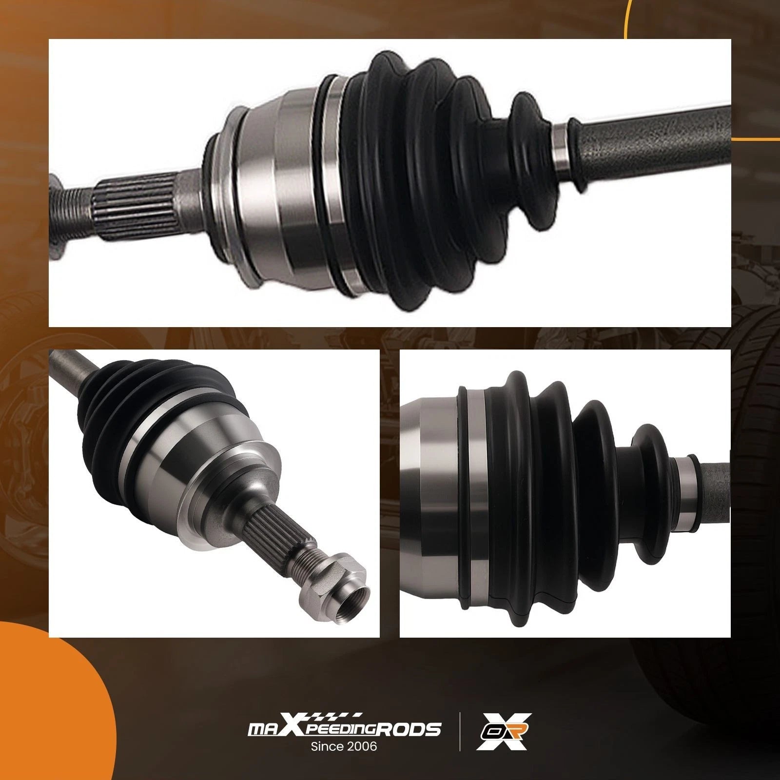 Set of 2 Front CV Axle Shafts for Mini Cooper (2002–2004) 66-9277 66-9278