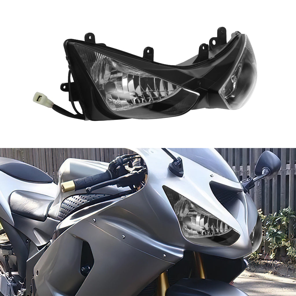 Front Headlight Assembly for Kawasaki Ninja ZX6R ZX636 (2005–2006)