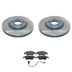 DuraGo Front Rotors & Bosch QuietCast Ceramic Pads for Audi Q5 A4 (2009–2016)