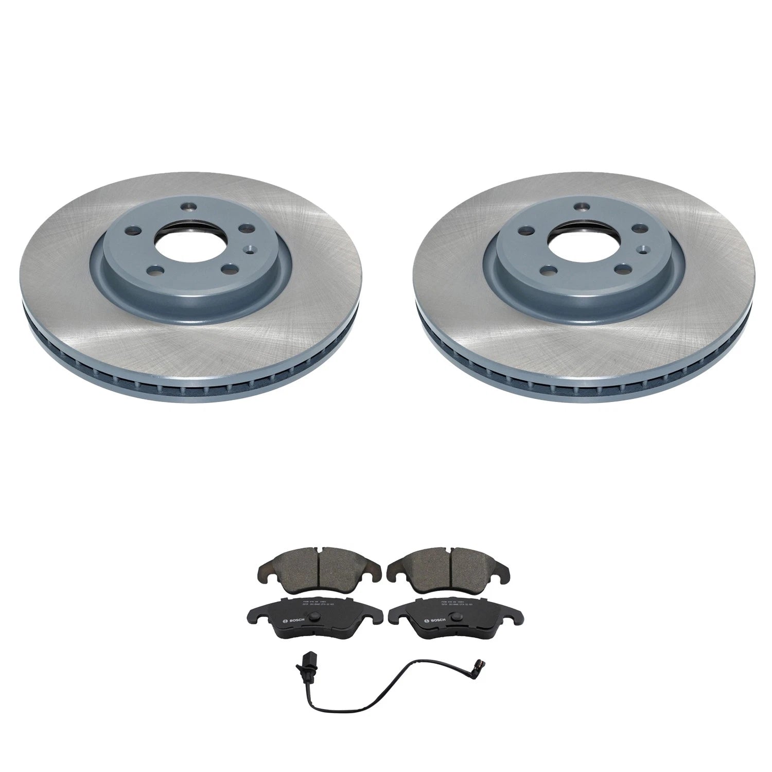 DuraGo Front Rotors & Bosch QuietCast Ceramic Pads for Audi Q5 A4 (2009–2016)