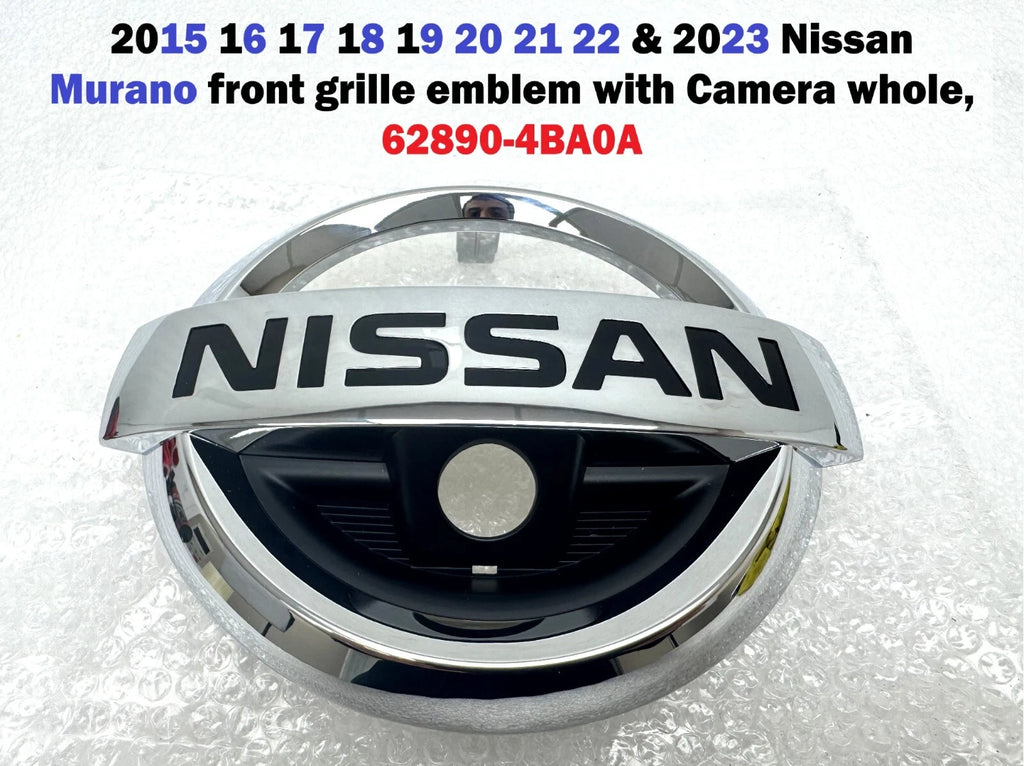 Front Emblem with Camera Spot for Nissan Murano (2015–2023) 62890-4BA0A