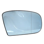 Right Blue Heated Side Mirror Glass with Plate for Mercedes S55 (2001-2003)