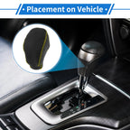 Gear Shift Knob Cover for Toyota RAV4 (2019–2024) Black Yellow Faux Leather