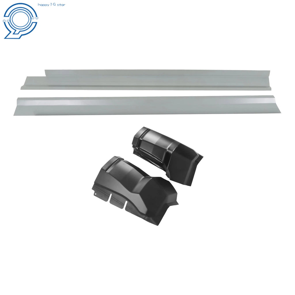 Rocker Panels Set of 2 for Dodge Ram 1500 2500 3500 (2009–2018) Silver & Black