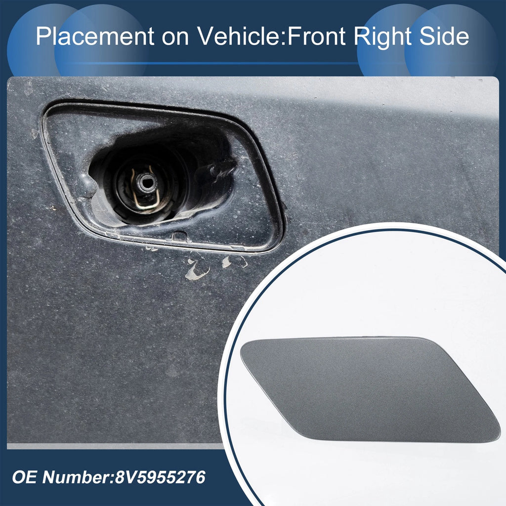 Front Right Washer Nozzle Cover Cap for Audi A3 8V (2013–2016) Gray