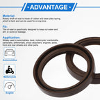 2X Oil Seal Rotary Shaft Seal FKM Rubber 55x70x10mm  