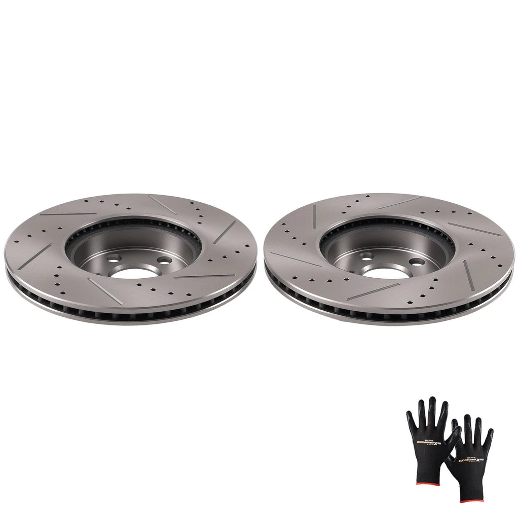 Front Vented Brake Rotors Set for Pontiac Vibe (2009–2010) Toyota Matrix (2009–2013)