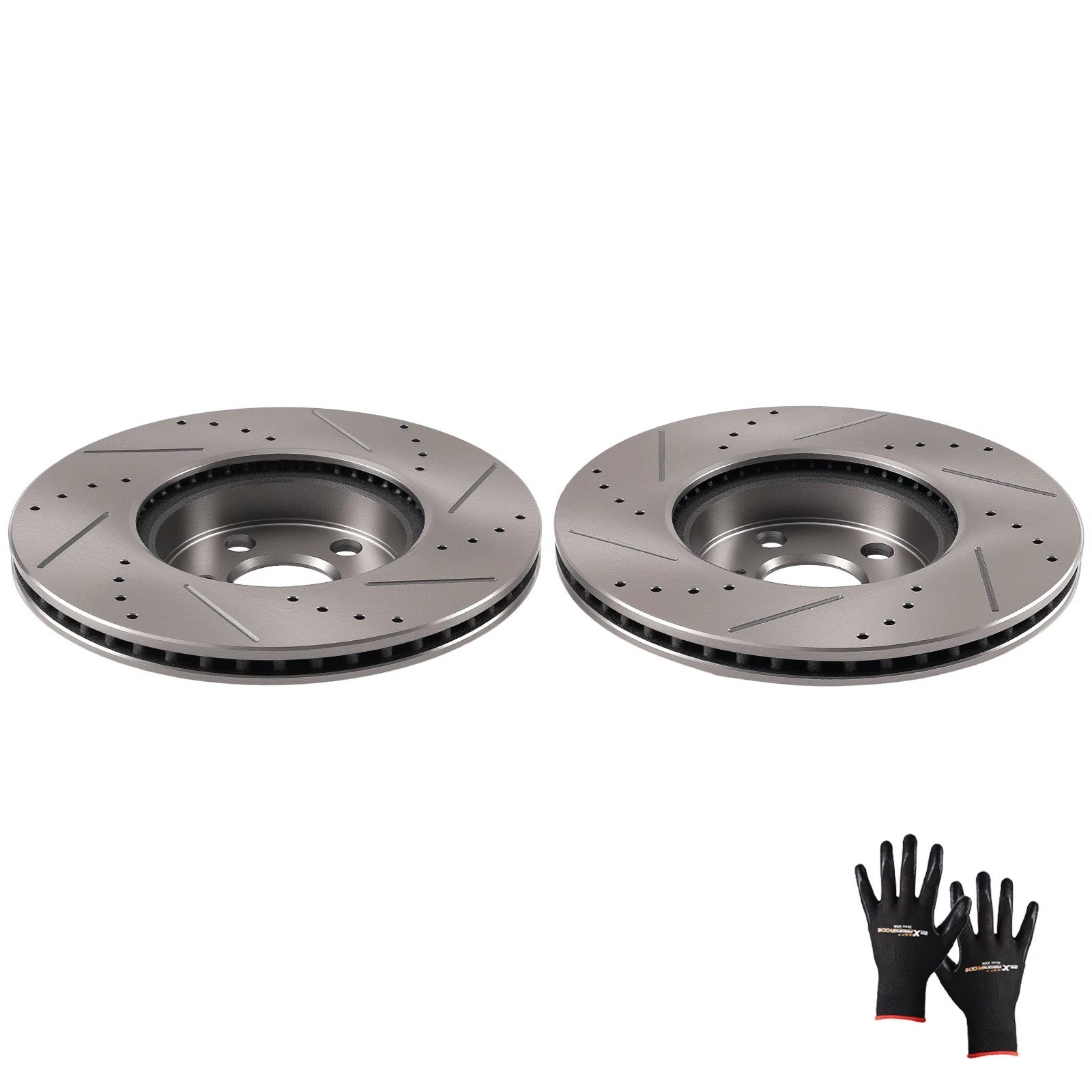 Front Vented Brake Rotors Set for Pontiac Vibe (2009–2010) Toyota Matrix (2009–2013)