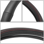 Steering Wheel Cover for - Matte Texture Grain Leather, Red