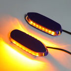 LED Blue Mirror Block Off Base Plate for Suzuki GSXR1000 (2005–2008), GSXR600 (2006–2012), GSXR750 (2006–2012)