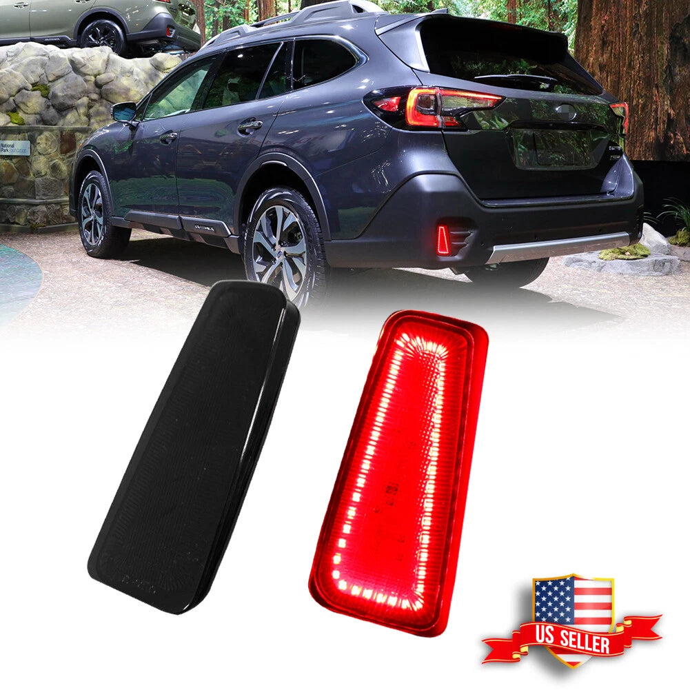 Smoked Rear Bumper Reflector LED Tail Lights for Subaru Outback (2015–2020)