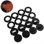 Set of 4 Carpet Fixing Clamps for Universal Use (Black)