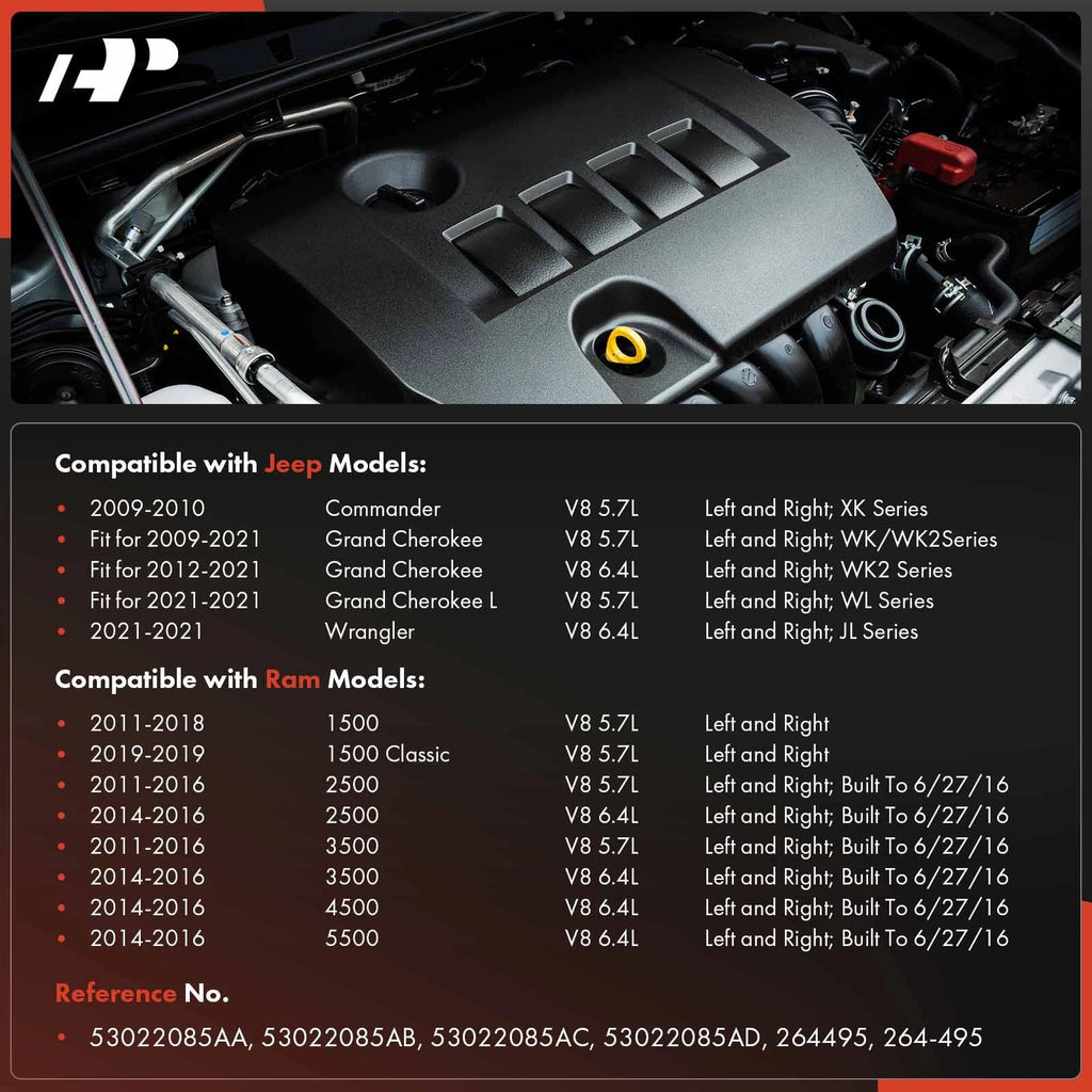 2X Engine Valve Cover with Gasket for Jeep Grand Cherokee