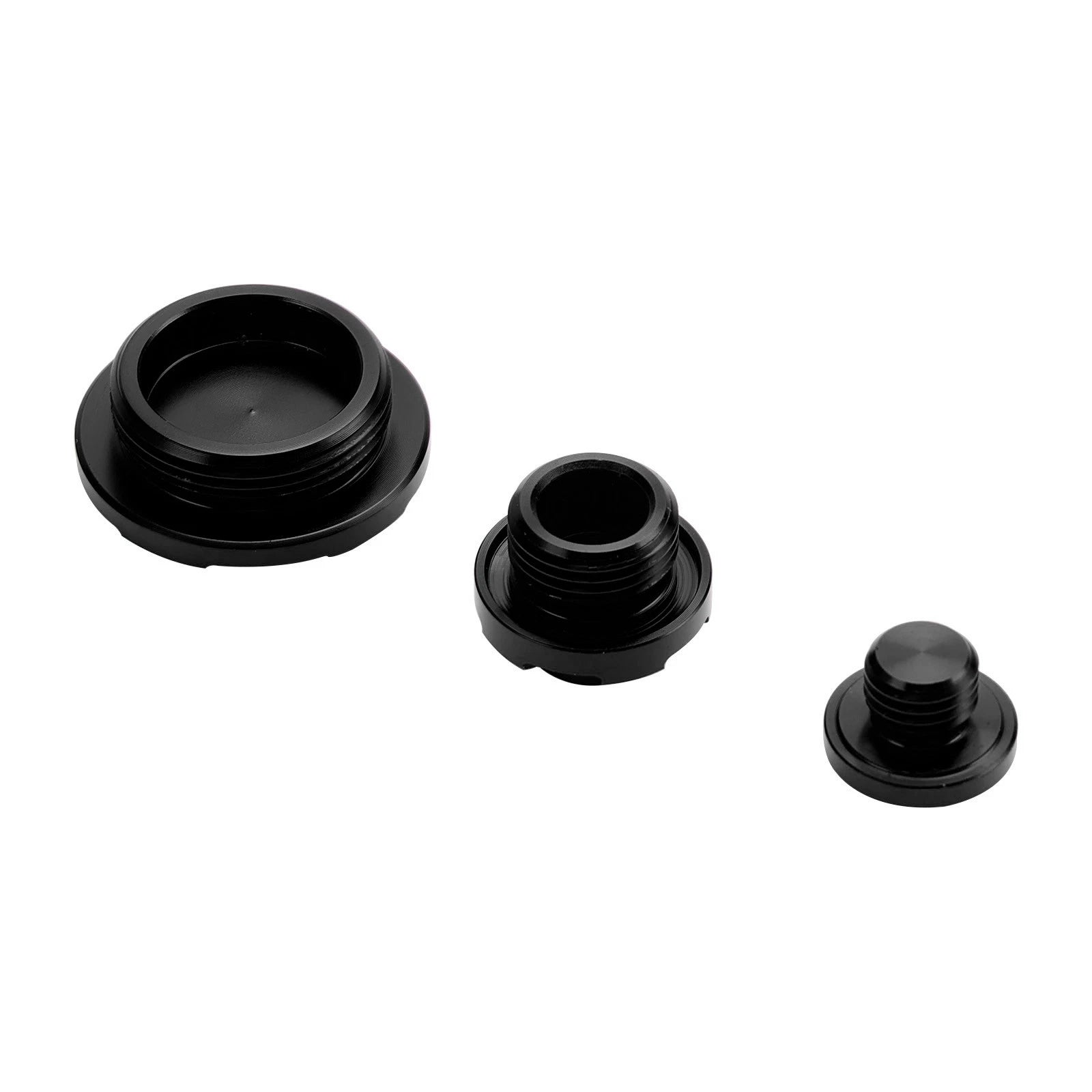 Black Billet Engine Plug Kit for Kawasaki KX250 KX250F KX450 KX450F (2009–2020)