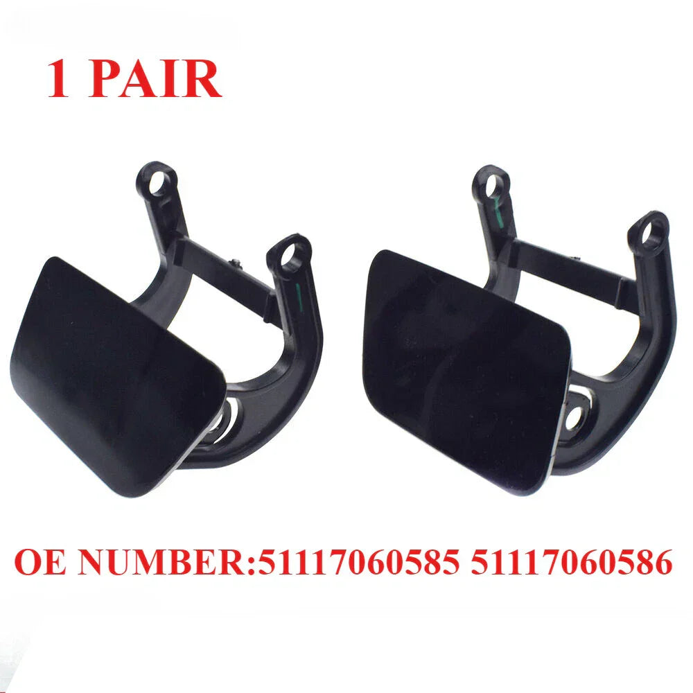 Headlight Washer Nozzle Cover Cap 1 Pair for BMW E60 E61 (2004–2010)