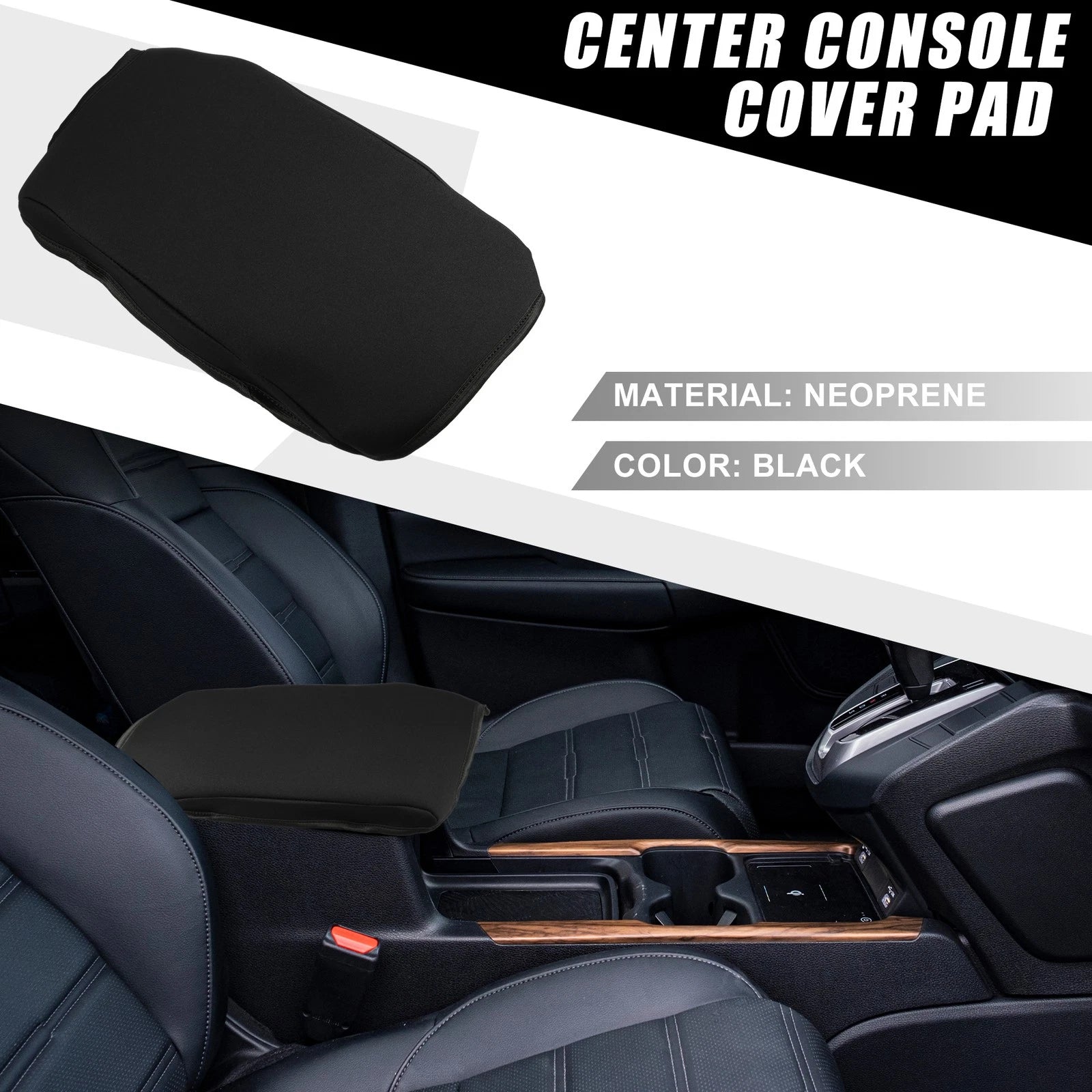1 Pcs Center Console Armrest Cover for Toyota Camry (2012–2017) Black