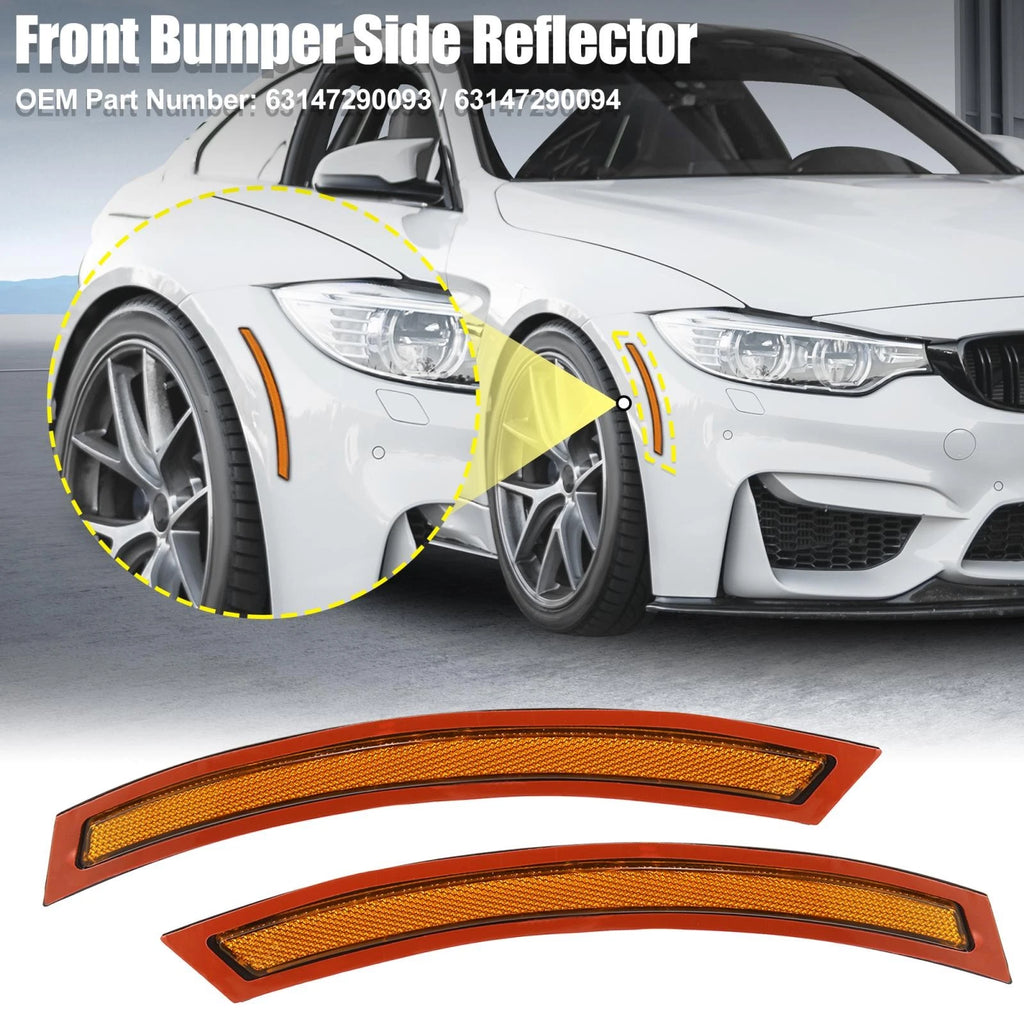 Pair of Front Bumper Reflectors for BMW F15 F85 (2014–2019) 63147290093 63147290094