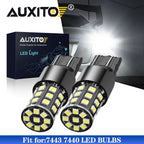 Set of 2 AUXITO 33-SMD 7443 7440 White LED Turn Signal Backup Lights