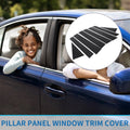 Set of 8 Car Pillar Window Trim Covers for Honda CRV (2023) Black Carbon Fiber