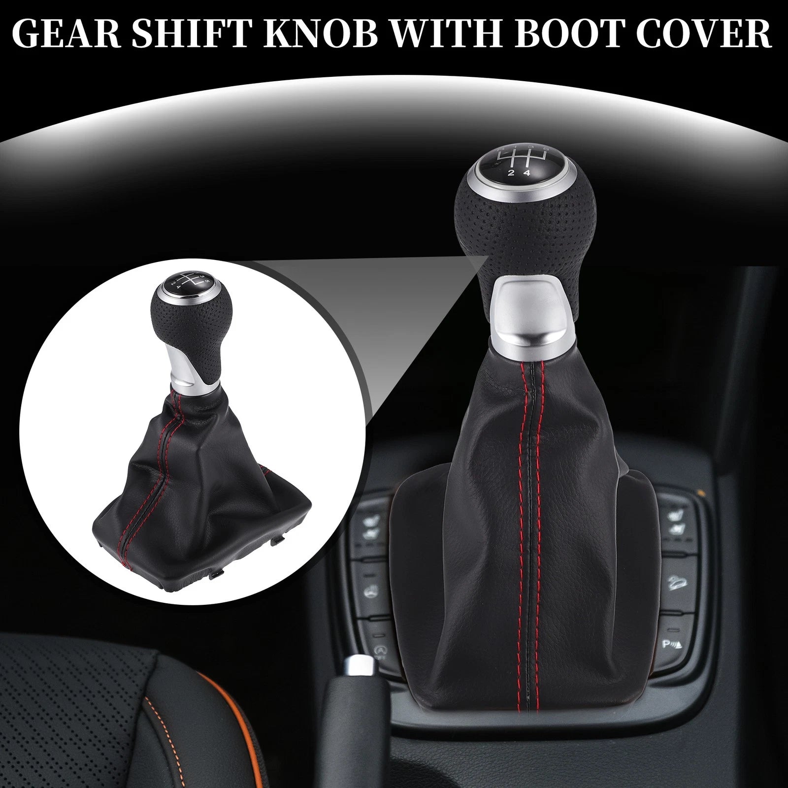 5 Speed Manual Gear Shift Knob with Cover for Audi A4 S4 S-Line (1996–2001)