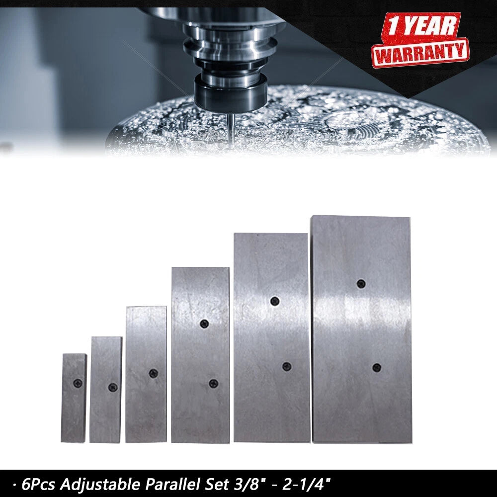 Set of 6 Adjustable Parallel Measurement Tools for Precision Work
