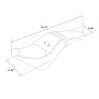Black Rider Driver Passenger Seat for Indian Scout (2015-2023, Sixty 2016-2023)