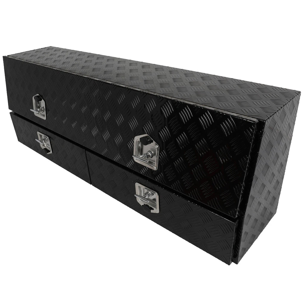 Set of 2 Aluminum Storage Tool Boxes for Truck