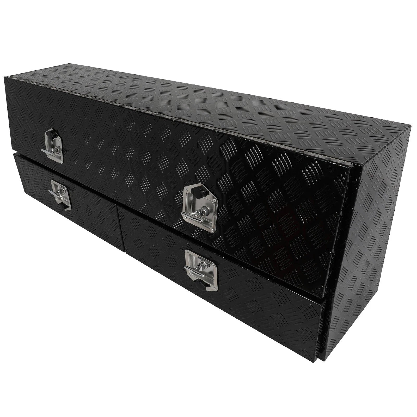 Set of 2 Aluminum Storage Tool Boxes for Truck