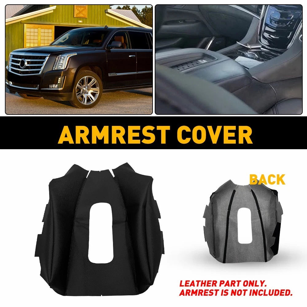 Center Console Lid Armrest Vinyl Cover for Cadillac Escalade (2015–2020)