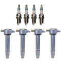 Set of 4 Denso Ignition Coils & Iridium Spark Plugs for Dodge Chrysler Jeep