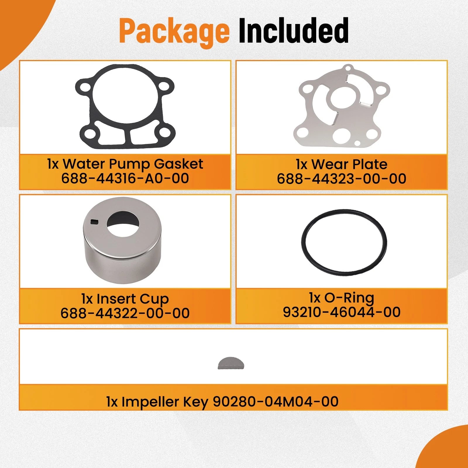 Impeller Repair Kit for Yamaha 60-90 HP (1990–2000)