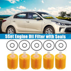 Set of 5 Engine Oil Filters 04152-YZZA5 04152-38010 04152-0R010 for Toyota Tundra 