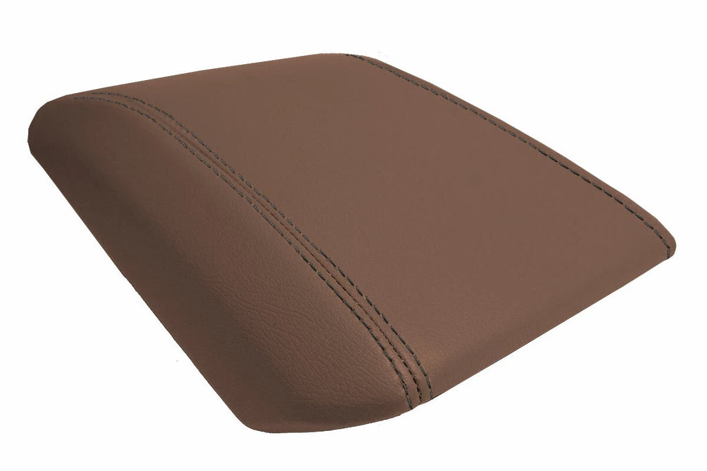 Center Console Armrest Cover for Ford Explorer (2011–2019) Pecan Black Stitch