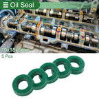 Set of 5 Oil Seal Rotary Shaft Seal 10x18x6mm High Pressure Green