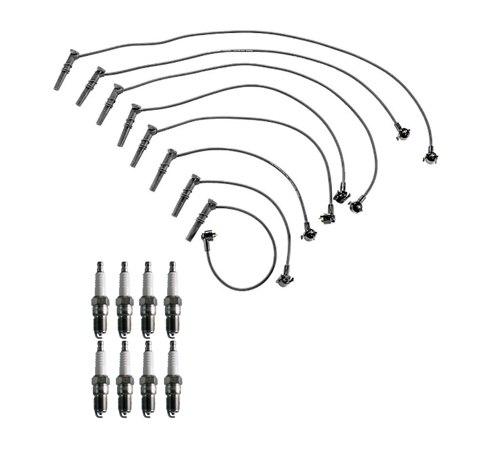 Denso Wire Set & 8 U-Groove Spark Plugs Kit for Ford 4.6 V8 (1996–2004)