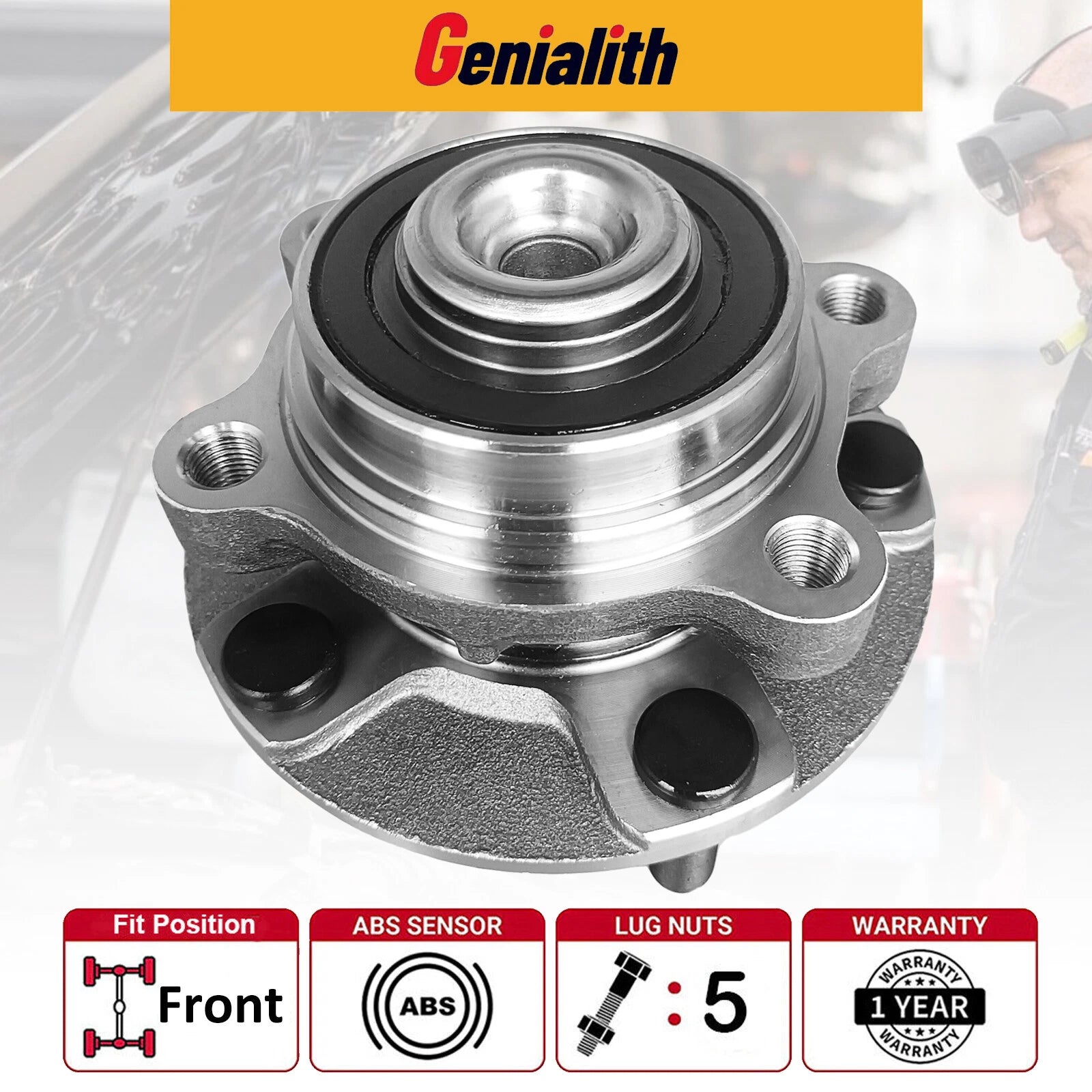 Set of 2 Front Wheel Bearing Hubs for Nissan 350Z Infiniti G35 (2003–2007)