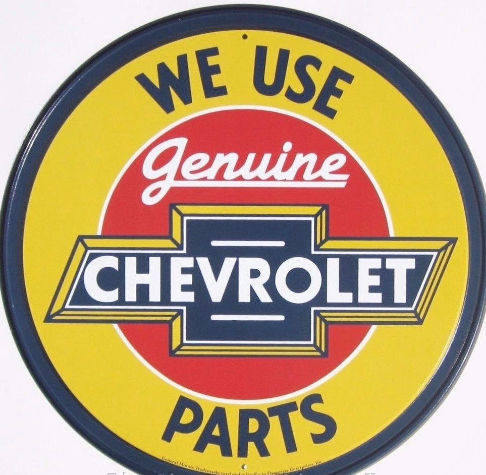 Vintage Replica Tin Metal Sign for Chevrolet (Genuine Part)