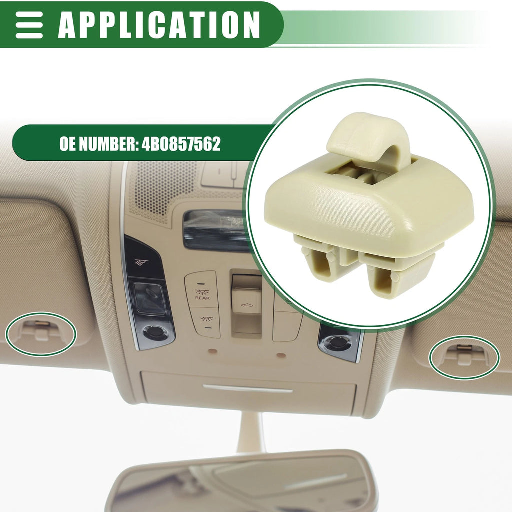 Sun Visor Holder Clip for Audi A6 Quattro (1998–2005) No. 4B0857562 Beige